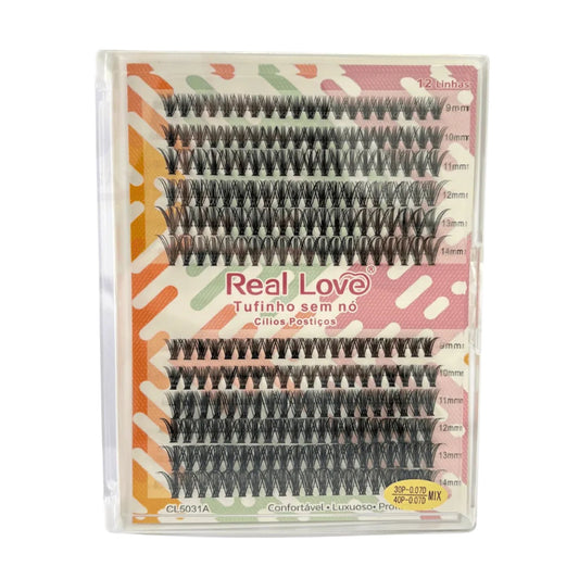 Set Pestañas Cluster Mix 30P-40P Real Love