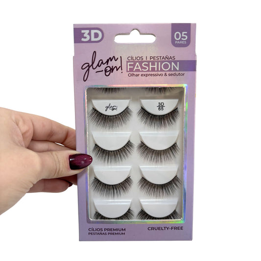 Set Pestañas 3d Glam On Fashion 5 pares #65