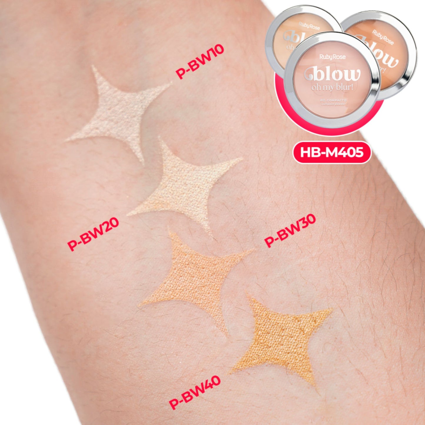 Polvo Compacto Blow Ruby Rose HBM405