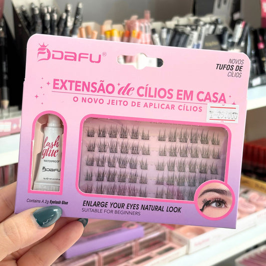 Set Pestañas + Pegamento DAFU 205-4